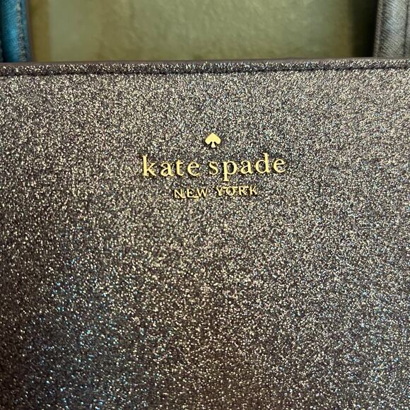 NWT Kate Spade Tinsel Lilac Frost Glitter Tote Bag - Picture 6 of 16